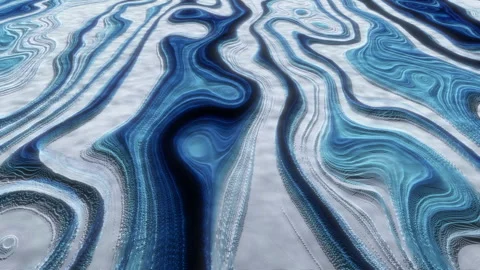 3D Animation of an abstract liquid texture consisting of many particles. Stock Footage 268706057