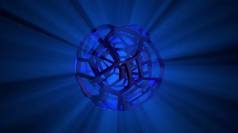 3D animation of abstract luminous sphere with alpha channel. Looped Stock-Footage 107530763