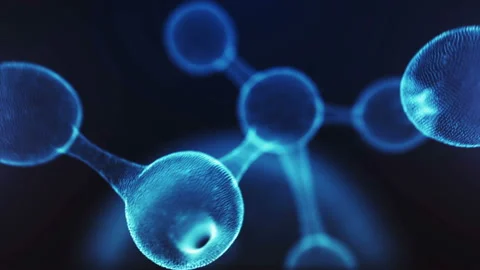3D Animation of abstract molecule. Concept of science or medicine Stock Footage