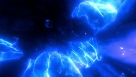 3D animation of the abstract morphing shape. Nebula Colourful and organic flow Stock Footage 233567761