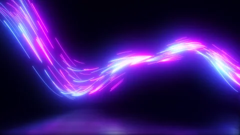 3D animation, Abstract neon background with blue and purple laser beams Stock Footage 251498167