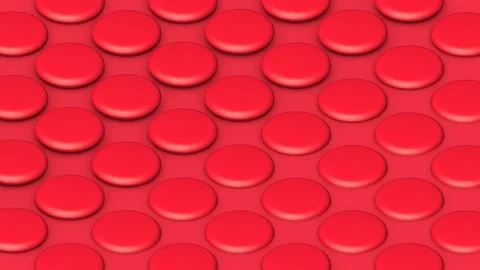 3d animation of an abstract red background. Animation of red circles buttons. Stock Footage 293309573