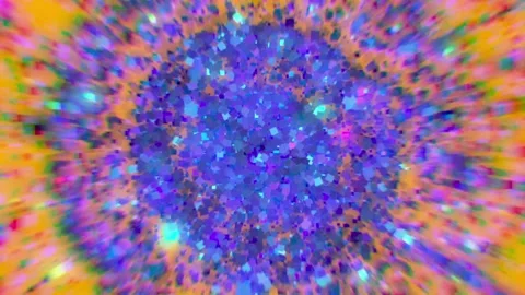 3D Animation of Abstract Rotating Particles. Video stock 297289103