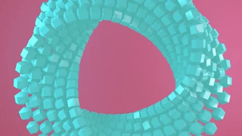 3D animation of abstract shape Stock Footage 152593414