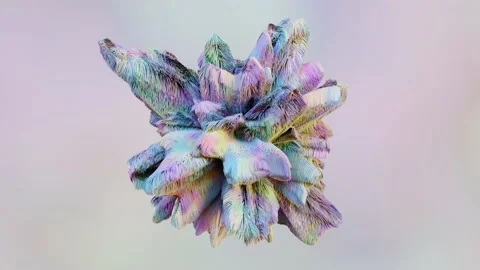 3D animation of Abstract smooth fur shape. 4k seamless loop 3D animation. Stock Footage 159786804