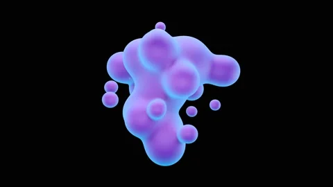 3D animation of Abstract smooth liquid shape. Video stock 196007188