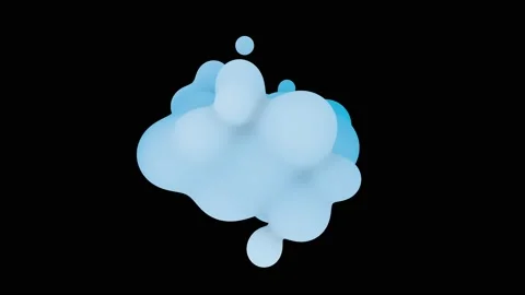 3D animation of Abstract smooth liquid shape. 4k seamless loop 3D animation. Stock Footage 200828995