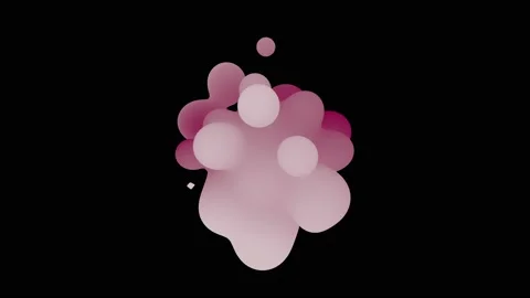 3D animation of an abstract smooth liquid magenta shape. Stock Footage 227345871