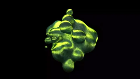 3D animation of Abstract smooth liquid shape. 4k seamless loop 3D animation. Stock Footage 261436985