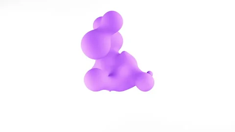 3D animation of abstract smooth liquid volume object. Stock Footage 280226854