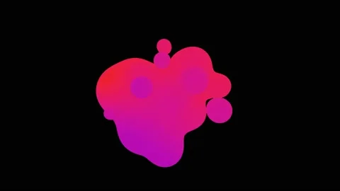 3D animation of Abstract smooth red-purple  liquid shape. Stock Footage 233678739