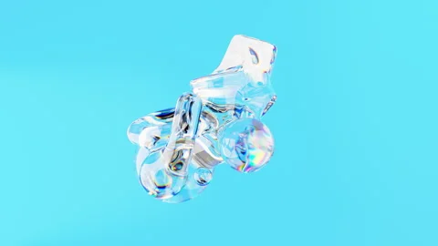 3D animation of abstract smooth volume object from primitives shapes Stock Footage 268328433