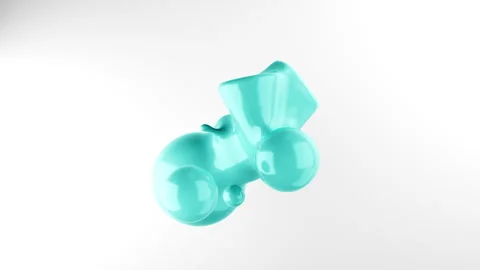 3D animation of abstract smooth volume object from primitives shapes Stock Footage 270133181