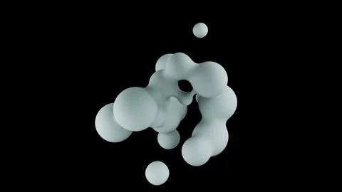 3D animation of abstract smooth volume object. Stock Footage 270904079