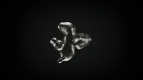 3D animation of abstract smooth volume object Stock Footage 280994195