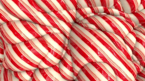 3d animation of abstract striped background. Lollipop wavy surface with ripples. Stock Footage 127601899
