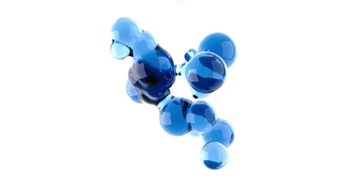 3D animation of abstract volume liquid object and water material Stock Footage 269639605