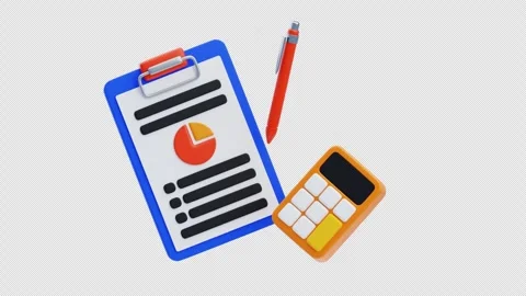 3D Animation of Accounting Report Tool Stock Footage 311305437