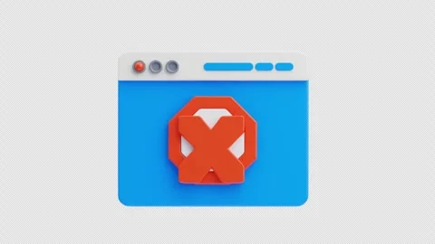 3D Animation of Ad Blocker Stock Footage 296043420