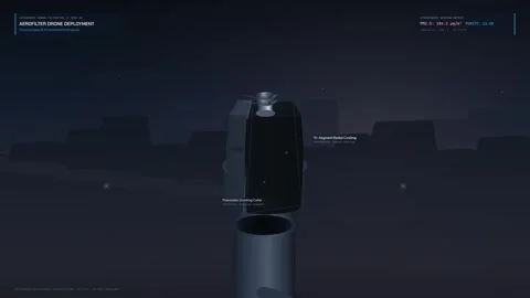 3D Animation Of Aerofilter Drone Deployment For Urban Air Purification Stock-Footage 347105618