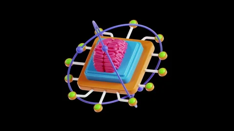 3D Animation of Ai Brain Stock Footage 286766463