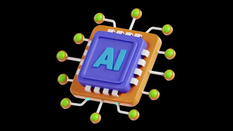 3D Animation of Ai Chip Stock Footage 286766567