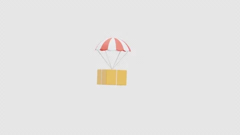 3D Animation of Air Delivery Package Stock Footage 313790942