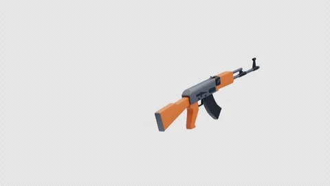 3D Animation of AK 47 Stock Footage 298836430
