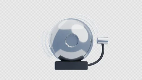 3D Animation of Alarm Bell Stock Footage 303317659