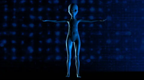 3D Animation of an Alien Stock Footage 63629315