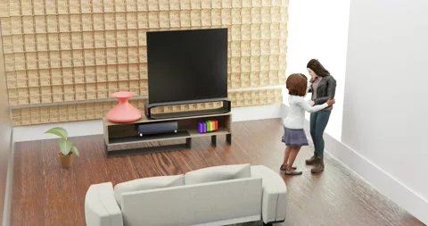 3D animation and illustration expression of love and togetherness of multi-et Stock Footage 182058478