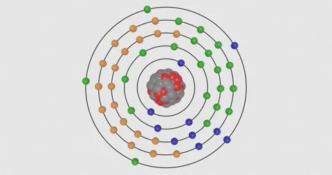 3D animation of a Antimony ( Sb , Z=51 ) atom on a transparent background Stock Footage 339875331