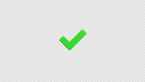 3D Animation of Approve. Green 3D check mark symbol Stock Footage 319072666