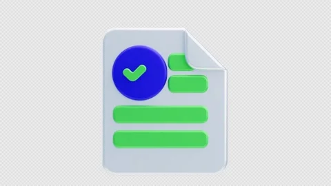 3D Animation of Approved Document Stock Footage 314971239