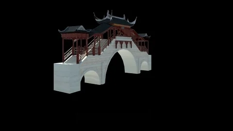 3D animation of arch bridge 動画素材 237991968