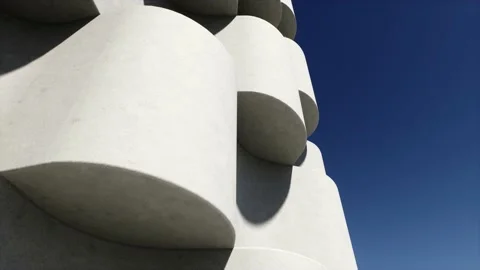 3d animation of architectural forms with macro focus Stock Footage 223524455
