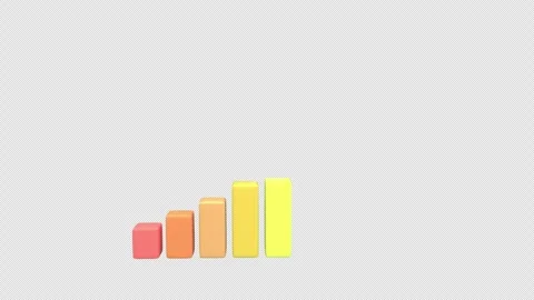 3d animation ascending bar chart with a bold red upward arrow symbolizes bu.. Stock Footage 310076629