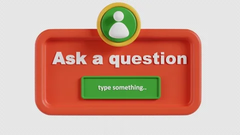 3D Animation of Ask a Question Button Stock Footage 293487320
