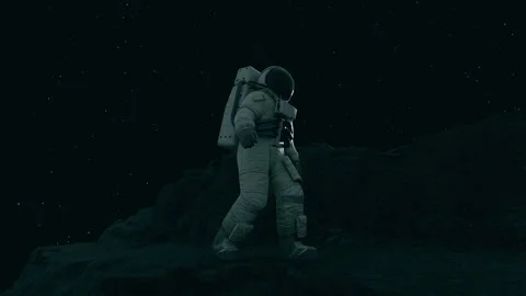 3d animation of an Astronaut Walking Video stock 234105115