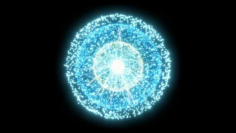 3D Animation of an Atomic Particle Stock Footage 112331091