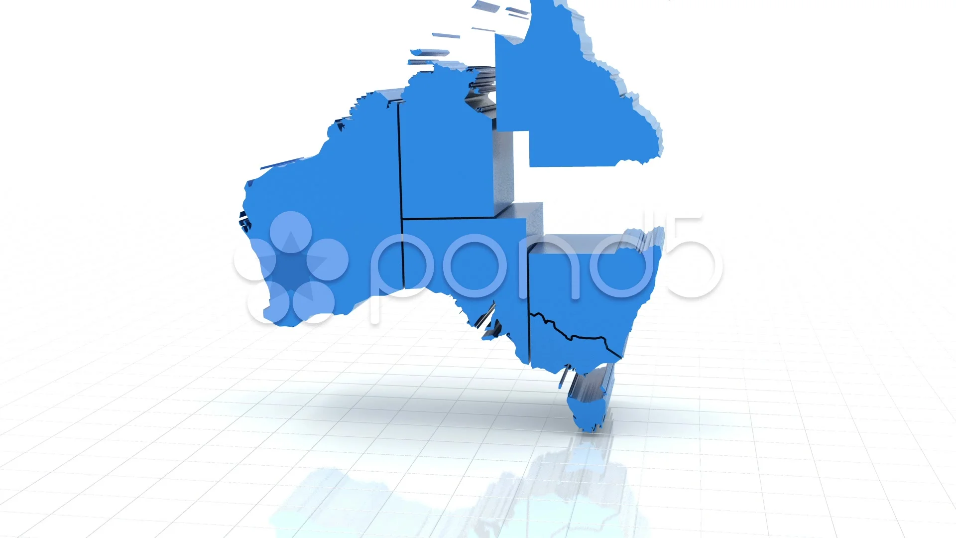 3d animation of australia map | Stock Video | Pond5
