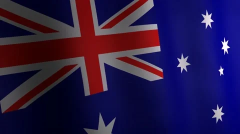 3d animation of Australia national flag. Stock Footage 45758085