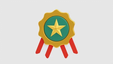 3D Animation of Award Medal Stock Footage 300140940