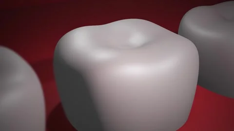 3D Animation of Back Molars in Human Mouth Stock Footage 311019678