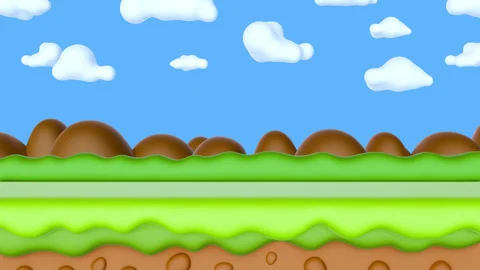 3d animation background for game. Stock Footage 296097687