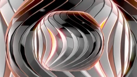 3D Animation of Background Rotation of Abstract Floating Objects. 4K Stock Footage 297291834