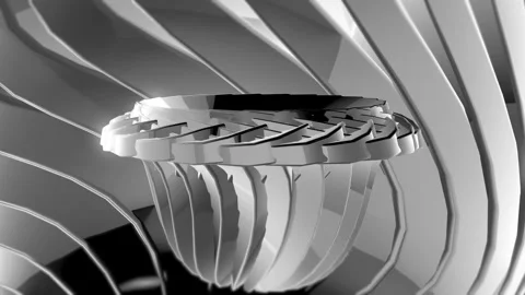 3D Animation of Background Rotation of Abstract Floating Objects 04. 4K 스톡 동영상 297291892