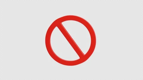 3D Animation Of Ban 3D Icon Stock Footage 319384200