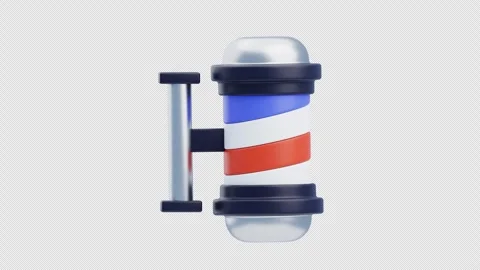 3D Animation of Barber Pole Stock Footage 301958973