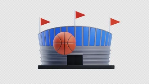 3D Animation of Basketball Stadium Stock Footage 300061250